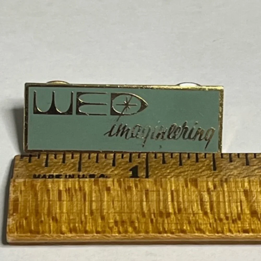 Disney Trading Pin WED Imagineering Milestone Lapel Hat Vest Pin Gold Tone 1.5